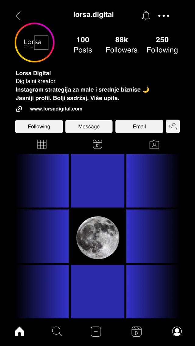 LORSA Digital Instagram profil — @lorsa.digital, 88k pratitelja